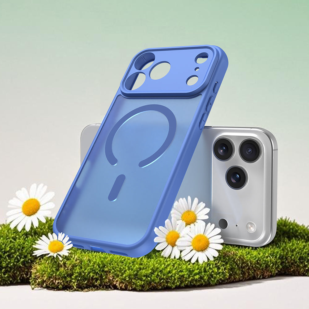 Coque MagSafe pour Apple iPhone 18 Pro Max / 17 Pro Max, Techsuit, HaloFrost II, Bleue