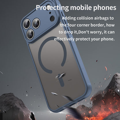 Coque MagSafe pour Apple iPhone 18 Pro Max / 17 Pro Max, Techsuit, HaloFrost II, Bleu marine