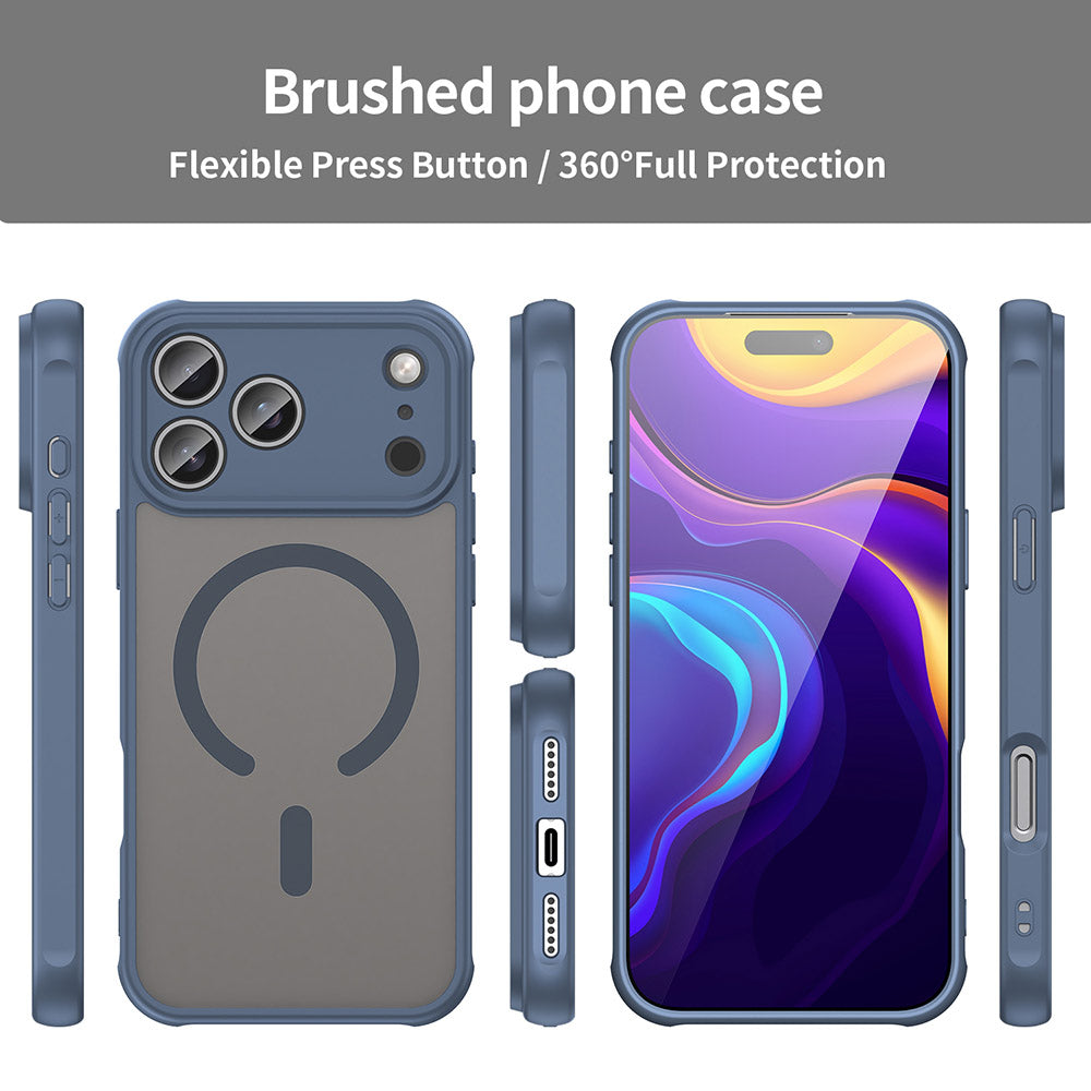 Coque MagSafe pour Apple iPhone 18 Pro Max / 17 Pro Max, Techsuit, HaloFrost II, Bleu marine