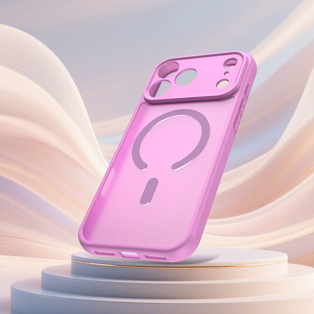 Coque MagSafe pour Apple iPhone 18 Pro Max / 17 Pro Max, Techsuit, HaloFrost II, Rose