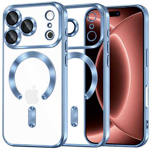 MagSafe-Hülle für Apple iPhone 18 Pro Max / 17 Pro Max, Techsuit, Luxury Crystal, Blau