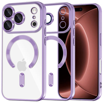 Custodia MagSafe per Apple iPhone 18 Pro Max / 17 Pro Max, Techsuit, Luxury Crystal, Viola Chiaro