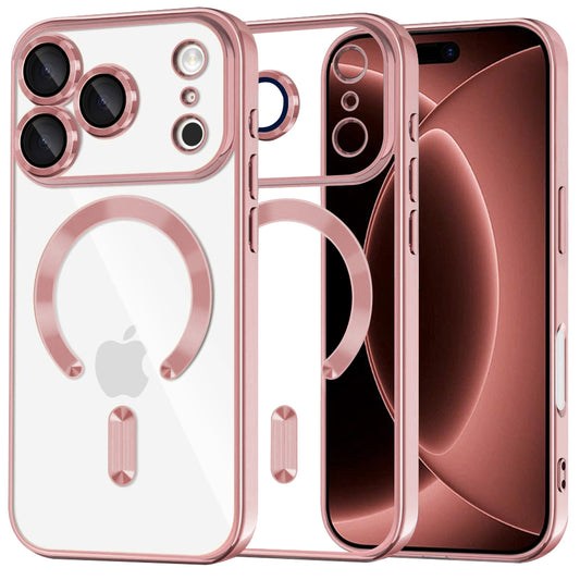 Custodia MagSafe per Apple iPhone 18 Pro Max / 17 Pro Max, Techsuit, Luxury Crystal, Rosa