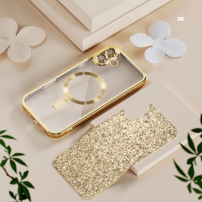 Coque MagSafe pour Apple iPhone 18 Pro Max / 17 Pro Max, Techsuit, Luxury Glitter, Violet Clair