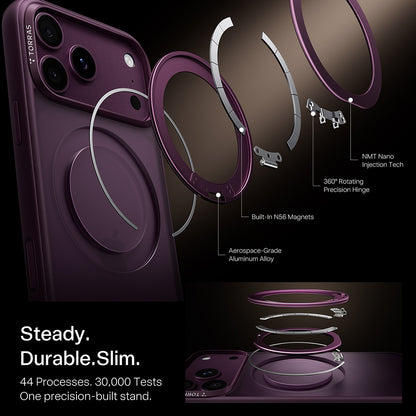 Custodia MagSafe per Apple iPhone 18 Pro Max / 17 Pro Max, Torras, Ostand O1 Guardian, Viola