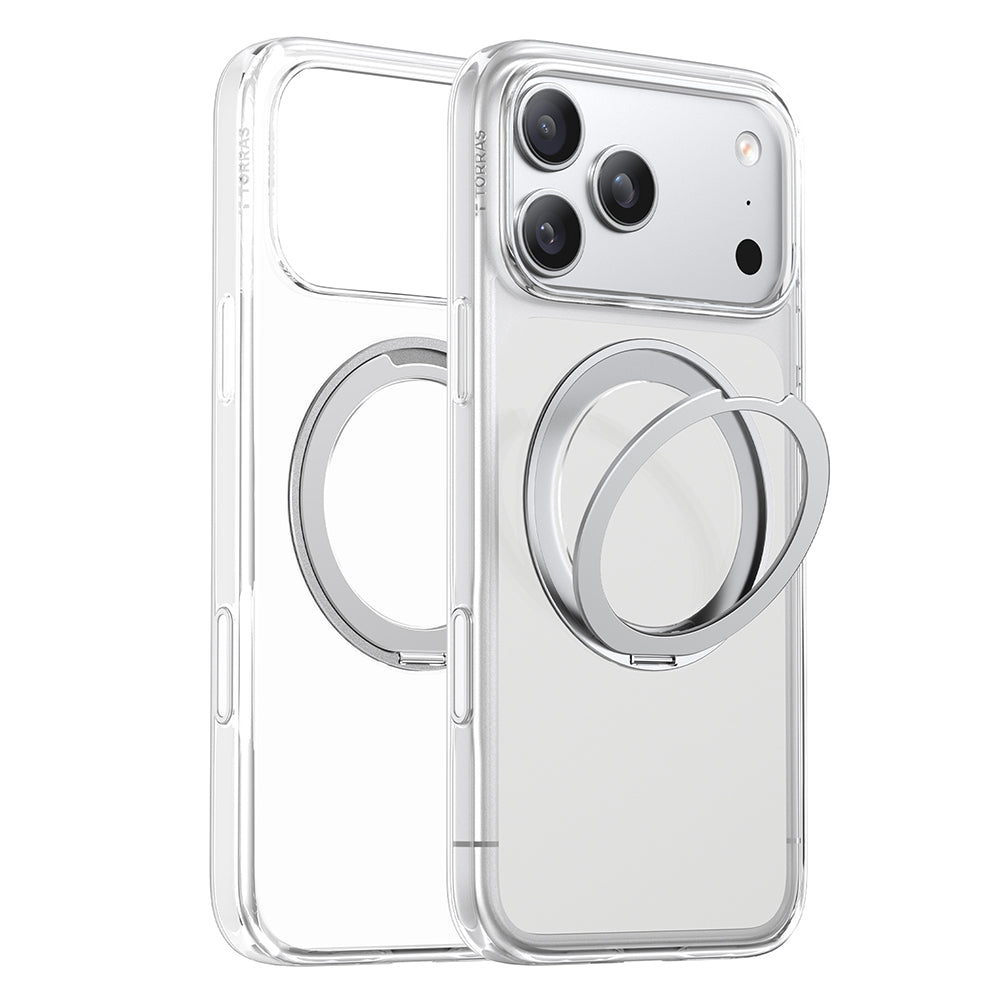 Custodia MagSafe per Apple iPhone 18 Pro Max / 17 Pro Max, Torras, Ostand O1 Guardian, Trasparente