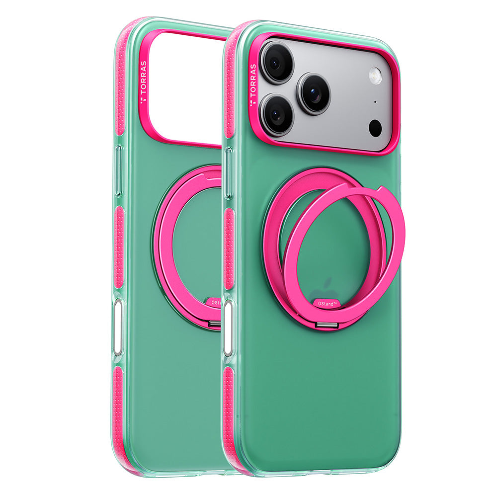 Coque MagSafe pour Apple iPhone 18 Pro Max / 17 Pro Max, Torras, Ostand O3 Hue, Vert