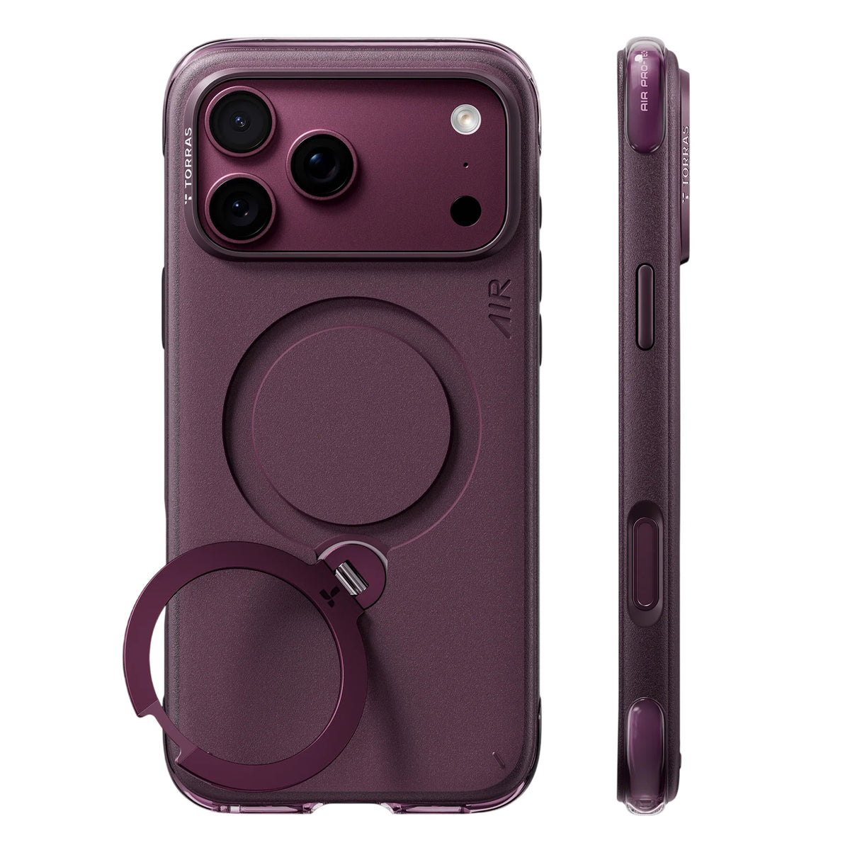 Custodia MagSafe per Apple iPhone 18 Pro Max / 17 Pro Max, Torras, Ostand Q3 Air Essential, Viola