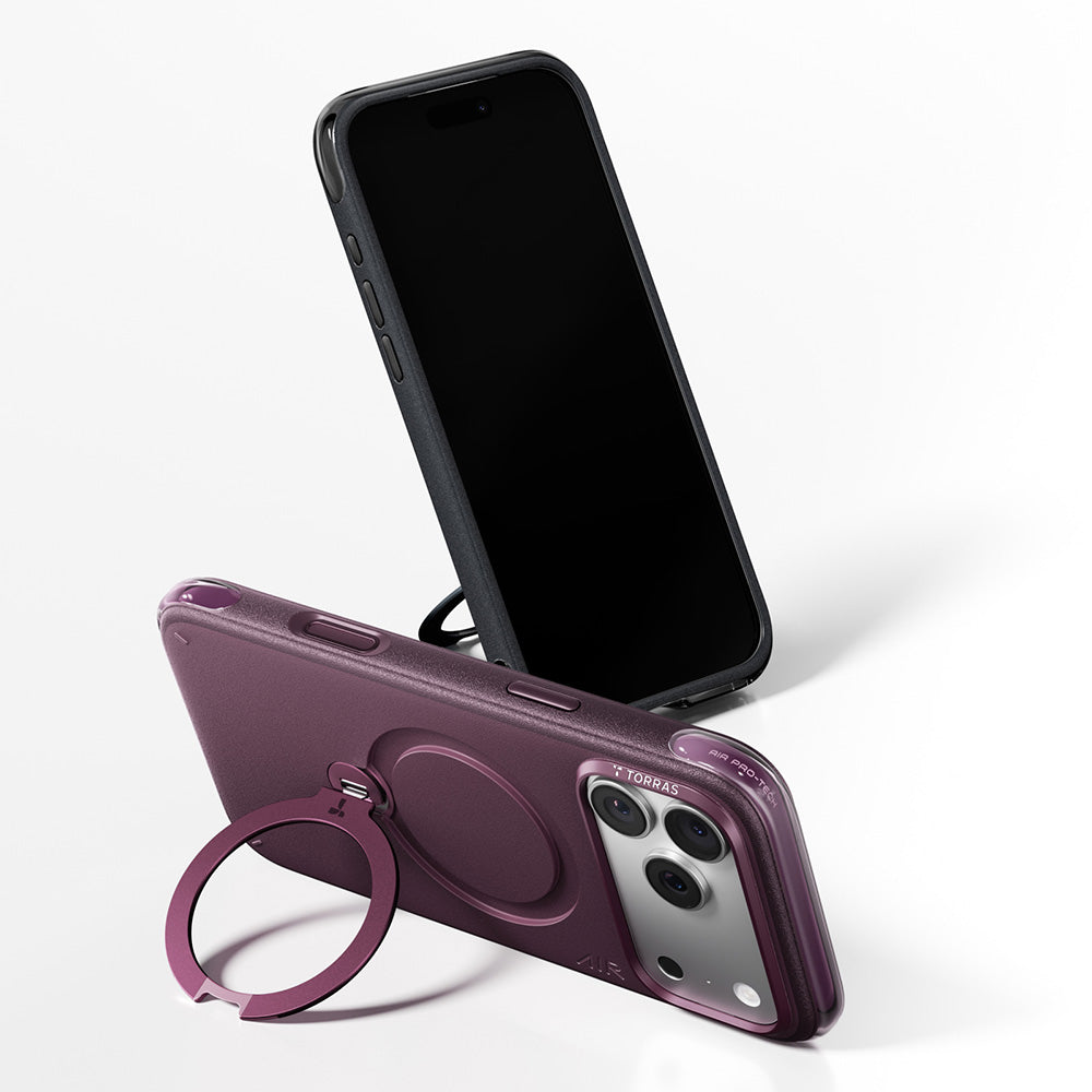 Custodia MagSafe per Apple iPhone 18 Pro Max / 17 Pro Max, Torras, Ostand Q3 Air Essential, Viola
