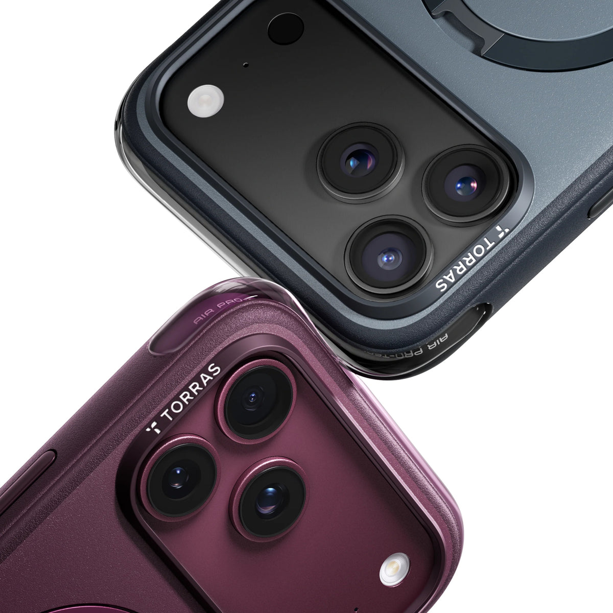 Custodia MagSafe per Apple iPhone 18 Pro Max / 17 Pro Max, Torras, Ostand Q3 Air Essential, Viola