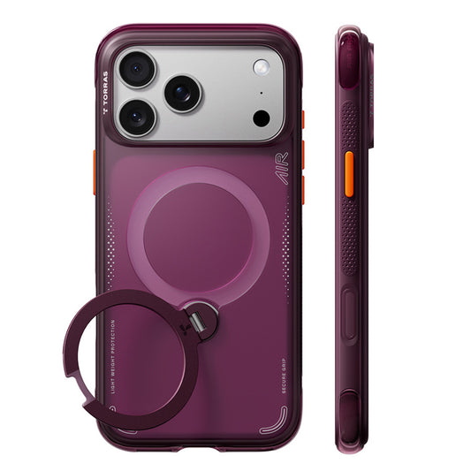 Custodia MagSafe per Apple iPhone 18 Pro Max / 17 Pro Max, Torras, Ostand Q3 Air, Viola