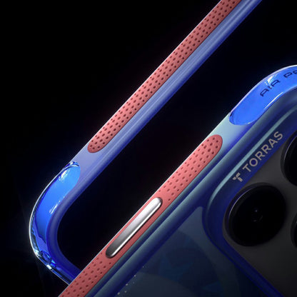 Custodia MagSafe per Apple iPhone 18 Pro Max / 17 Pro Max, Torras, Ostand Spin Air Football, Blu