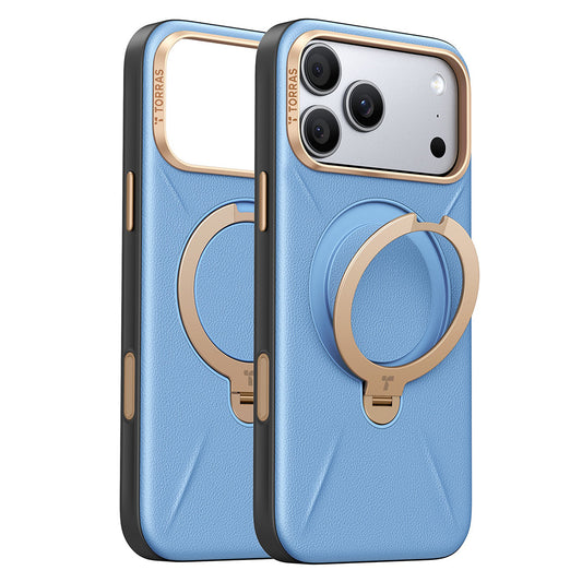 Custodia MagSafe per Apple iPhone 18 Pro Max / 17 Pro Max, Torras, QPRO Leather, Blu