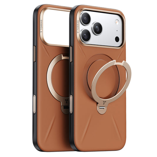 Custodia MagSafe per Apple iPhone 18 Pro Max / 17 Pro Max, Torras, QPRO Leather, Marrone