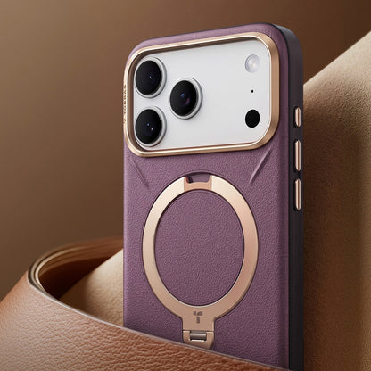 MagSafe-Hülle für Apple iPhone 18 Pro Max / 17 Pro Max, Torras, QPRO Leder, Lila