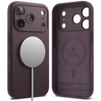 Custodia MagSafe per Apple iPhone 18 Pro Max, Ringke, silicone, bordeaux scuro