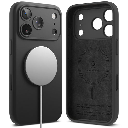 Coque MagSafe pour Apple iPhone 18 Pro, Ringke, Silicone, Noire