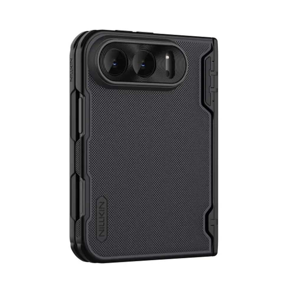 Coque MagSafe pour Apple iPhone Duo, Nillkin, Super Frosted Shield, noire satinée