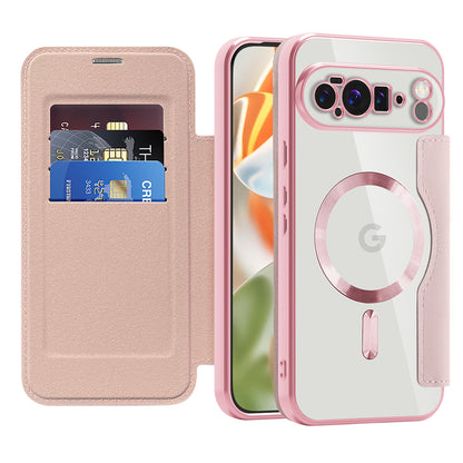 Coque MagSafe pour Google Pixel 10 Pro XL, Techsuit, SmartMag Book, Rose