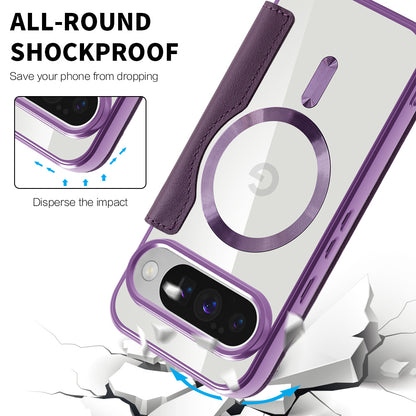 Coque MagSafe pour Google Pixel 10 Pro XL, Techsuit, SmartMag Book, Violet