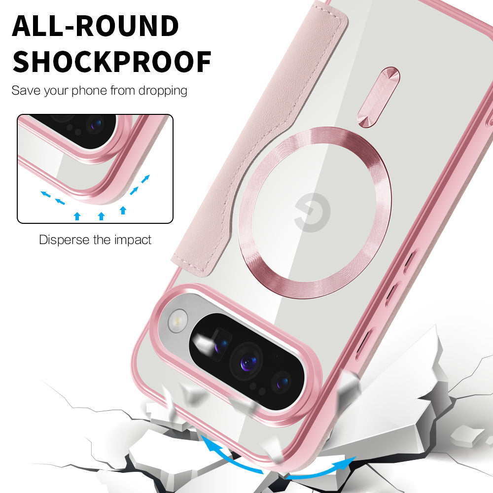 Coque MagSafe pour Google Pixel 10 Pro XL, Techsuit, SmartMag Book, Rose