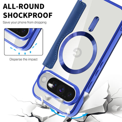 Custodia MagSafe per Google Pixel 10 Pro / 10, Techsuit, SmartMag Book, Blu