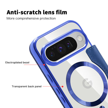 Custodia MagSafe per Google Pixel 10 Pro / 10, Techsuit, SmartMag Book, Blu