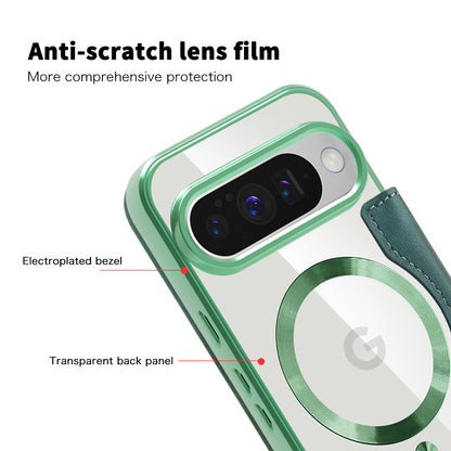 Coque MagSafe pour Google Pixel 10 Pro / 10, Techsuit, SmartMag Book, Vert