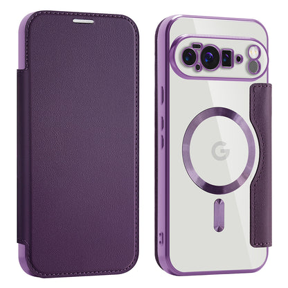 Coque MagSafe pour Google Pixel 10 Pro XL, Techsuit, SmartMag Book, Violet