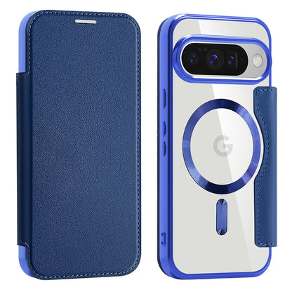 Custodia MagSafe per Google Pixel 10 Pro / 10, Techsuit, SmartMag Book, Blu