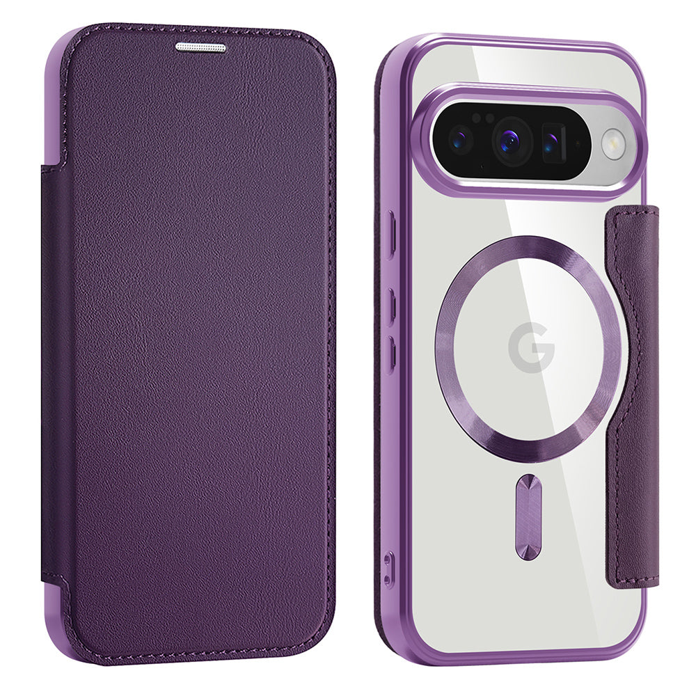 Custodia MagSafe per Google Pixel 10 Pro / 10, Techsuit, SmartMag Book, Viola
