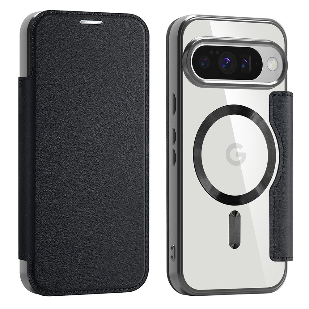 Custodia MagSafe per Google Pixel 10 Pro / 10, Techsuit, SmartMag Book, Nera