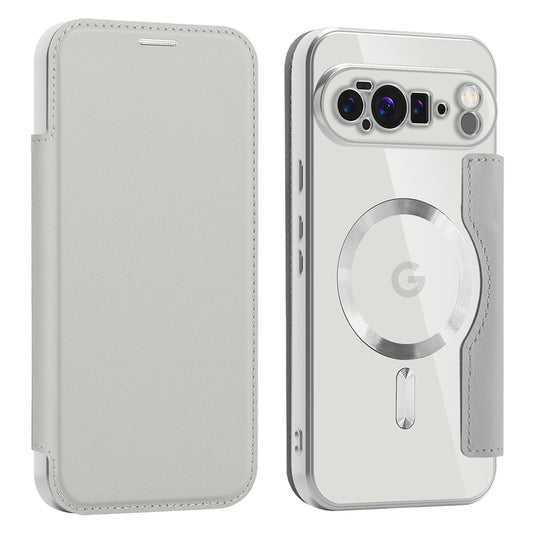 Coque MagSafe pour Google Pixel 10 Pro XL, Techsuit, SmartMag Book, Gris