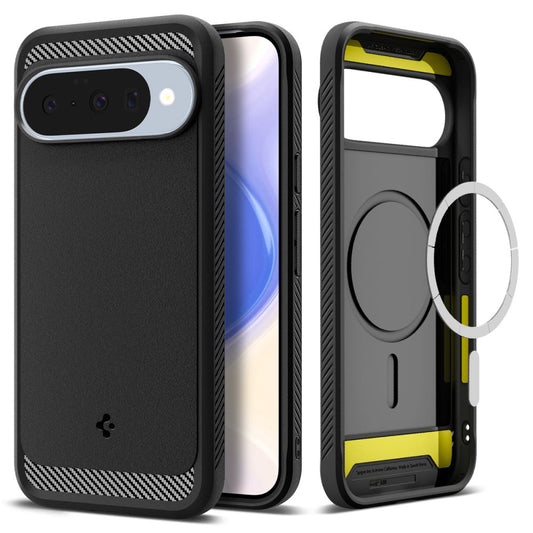 Custodia MagSafe per Google Pixel 10 Pro / 10, Spigen, Rugged Armor, Nero Opaco ACS09698