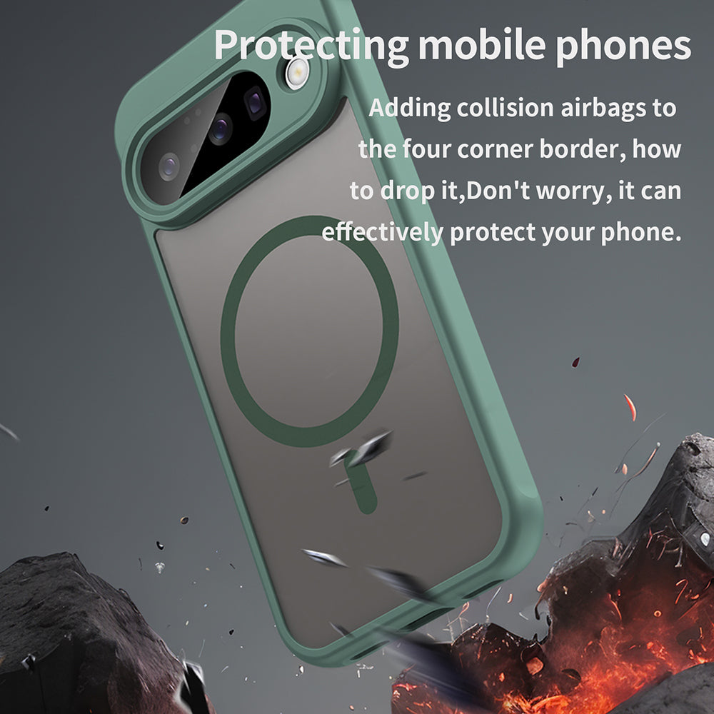Coque MagSafe pour Google Pixel 10 Pro, Techsuit, HaloFrost II, Vert