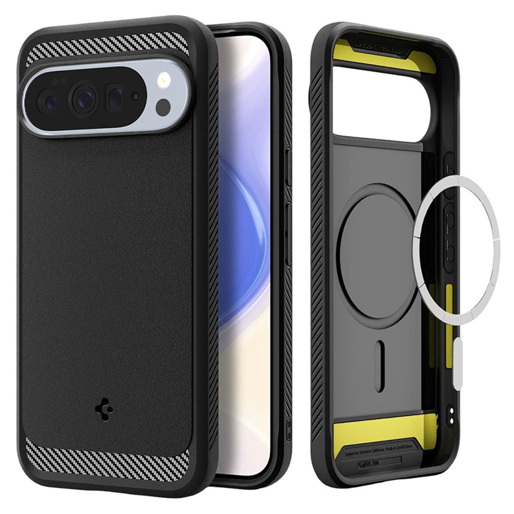 Custodia MagSafe per Google Pixel 10 Pro XL, Spigen, Rugged Armor, Nero Opaco ACS09721