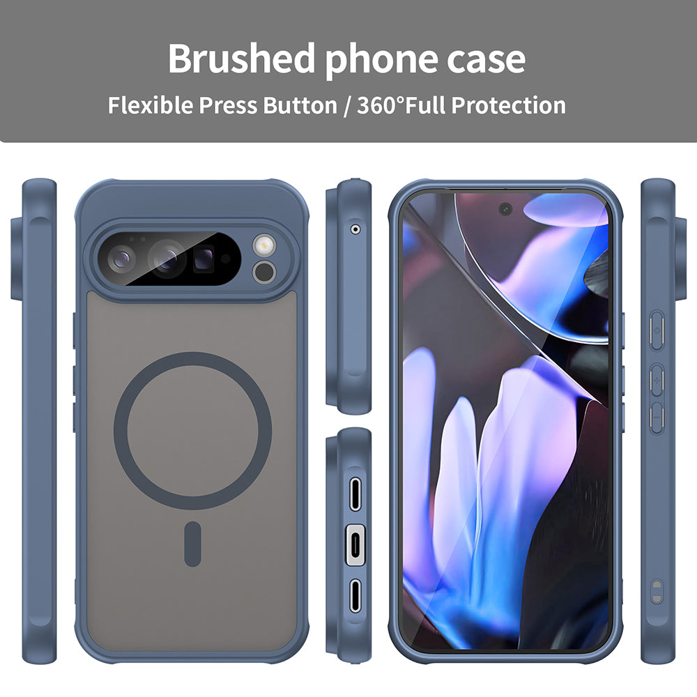 Custodia MagSafe per Google Pixel 10 Pro XL, Techsuit, HaloFrost II, Blu Navy