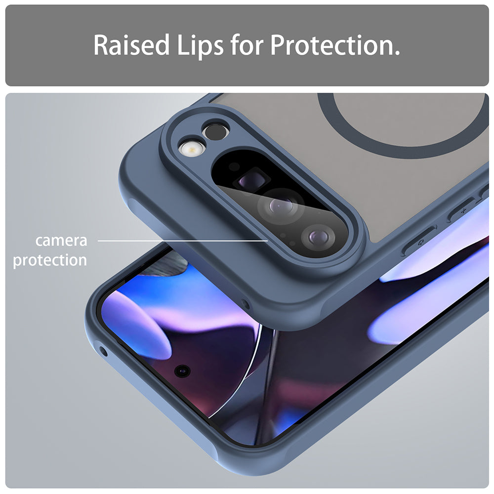 Custodia MagSafe per Google Pixel 10 Pro XL, Techsuit, HaloFrost II, Blu Navy