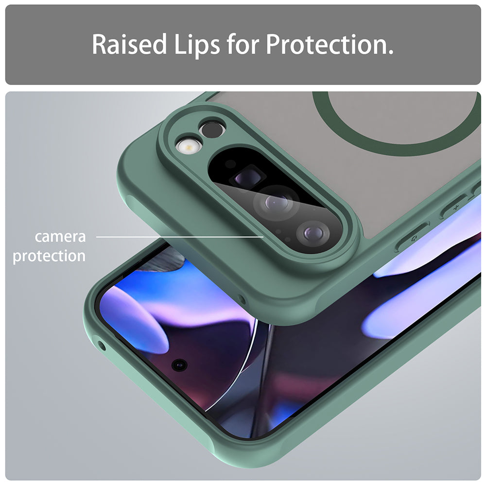 Coque MagSafe pour Google Pixel 10 Pro XL, Techsuit, HaloFrost II, Vert