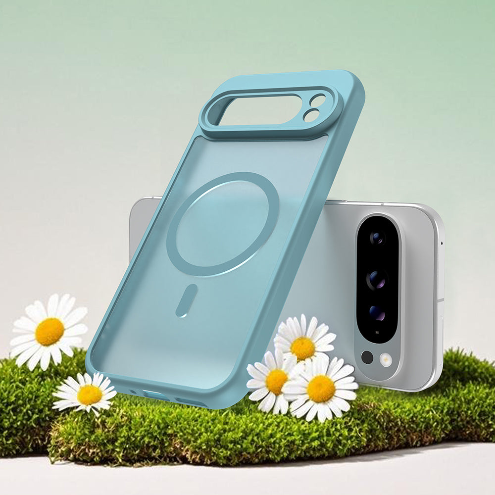 Étui MagSafe pour Google Pixel 10 Pro XL, Techsuit, HaloFrost II, Vert Clair