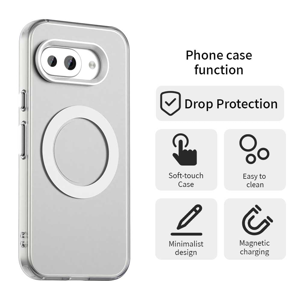 Coque MagSafe pour Google Pixel 10a, Techsuit, CandyCase, Blanche