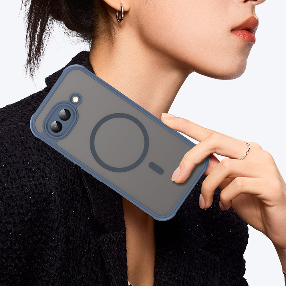 Custodia MagSafe per Google Pixel 10a, Techsuit, HaloFrost II, Blu Navy