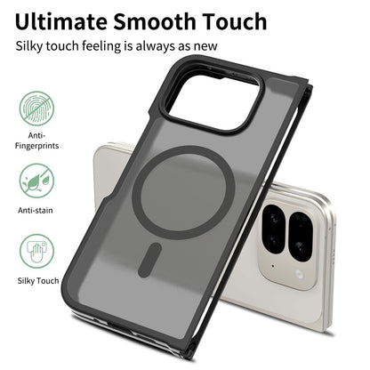 Coque MagSafe pour Google Pixel 11 Pro Fold, Techsuit, PureFrost, Noir Satiné
