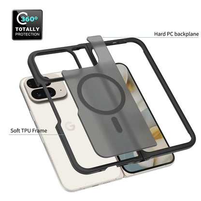 Coque MagSafe pour Google Pixel 11 Pro Fold, Techsuit, PureFrost, Noir Satiné