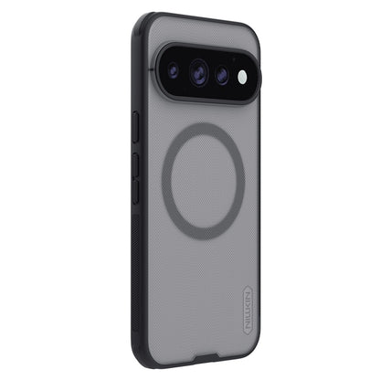 Coque MagSafe pour Google Pixel 11 Pro XL, Nillkin, Super Shield Pro, noire transparente satinée