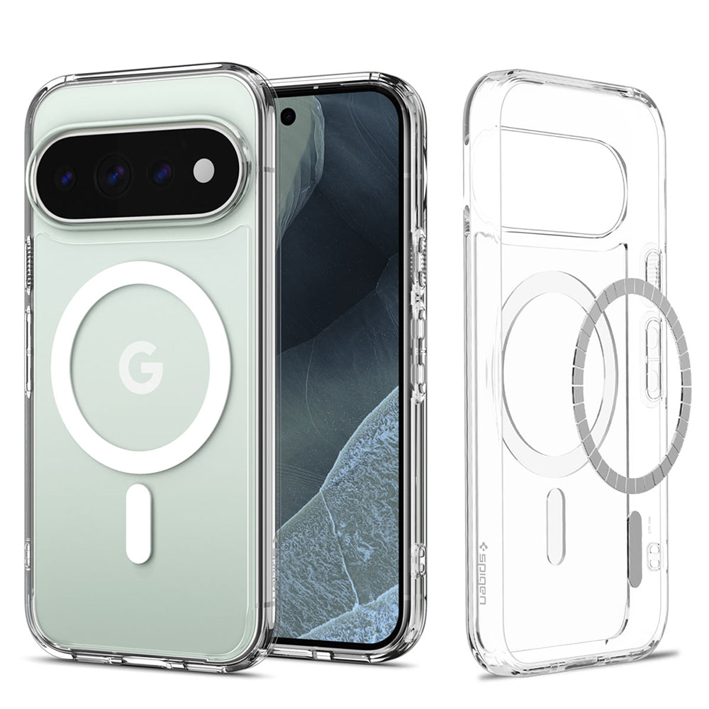 Custodia MagSafe per Google Pixel 11 Pro XL, Spigen, Ultra Hybrid, Trasparente Bianca ACS11451