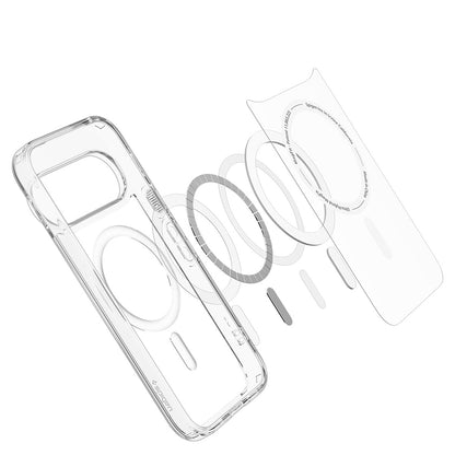 Custodia MagSafe per Google Pixel 11 Pro XL, Spigen, Ultra Hybrid, Trasparente Bianca ACS11451
