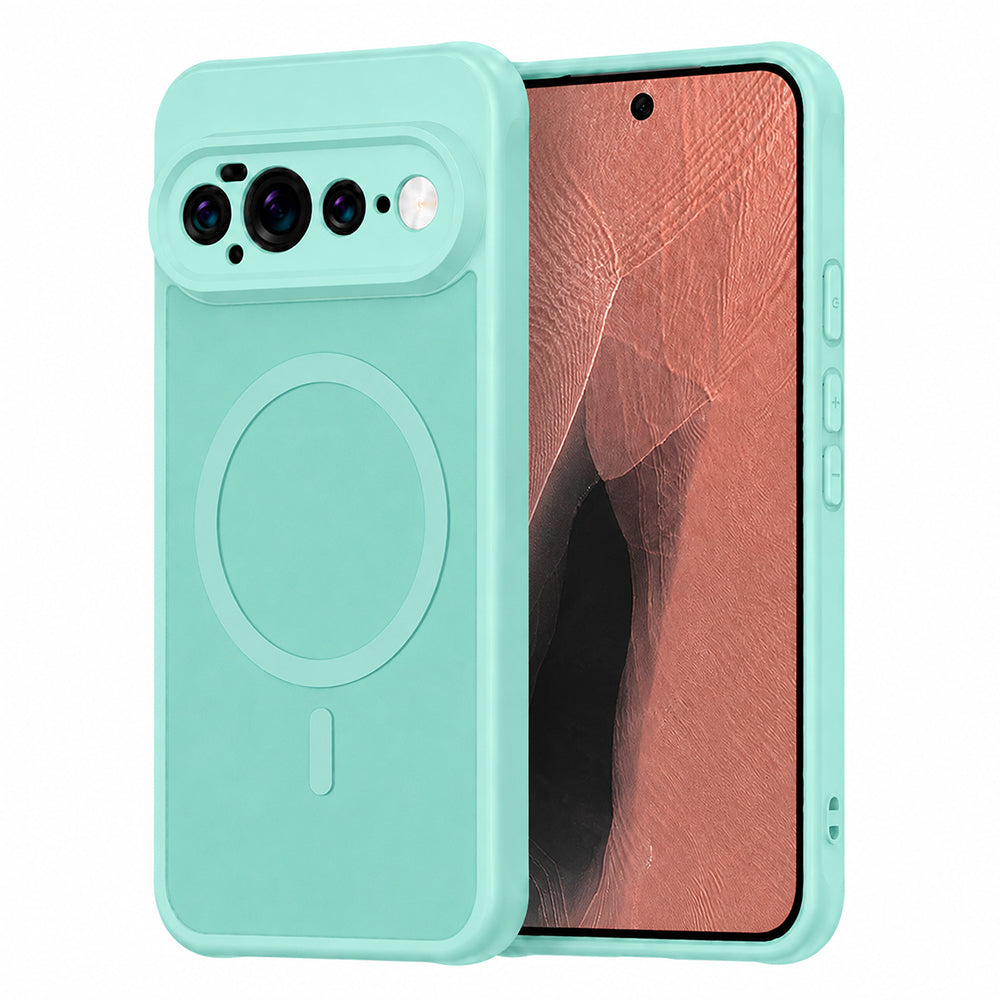 Coque MagSafe pour Google Pixel 11 Pro XL, Techsuit, HaloFrost II, Vert Clair