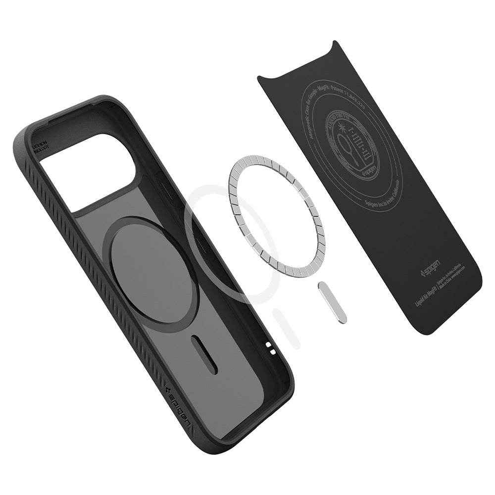 Custodia MagSafe per Google Pixel 11, Spigen, Liquid Air, Nero Opaco ACS11439
