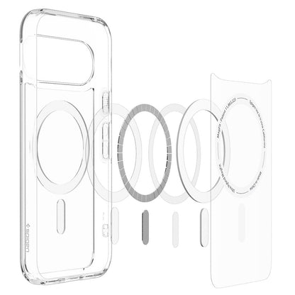 Coque MagSafe pour Google Pixel 11, Spigen, Ultra Hybrid, Transparente Blanche ACS11441